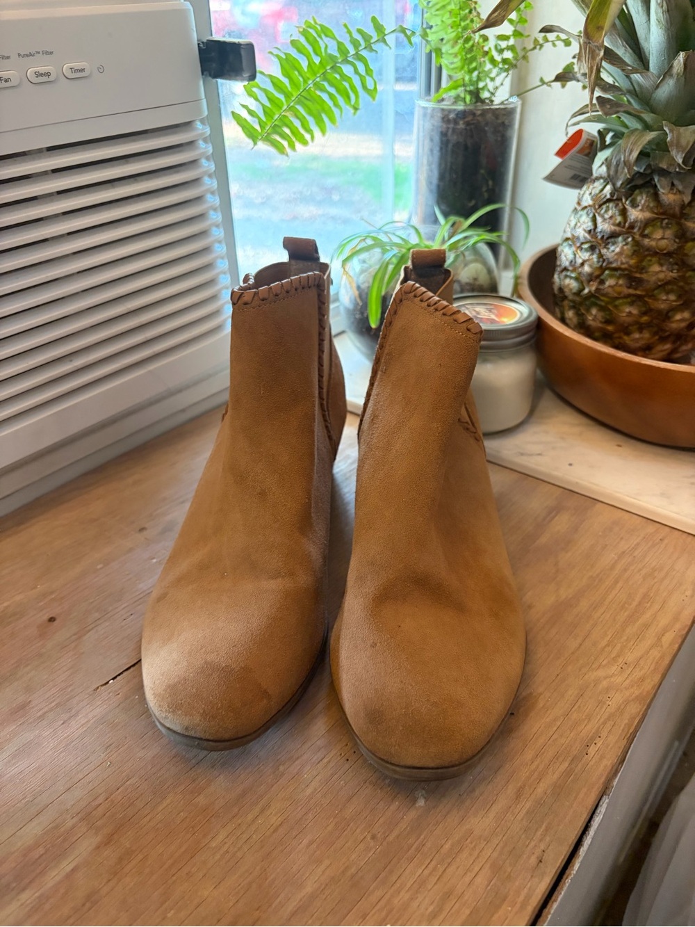 Jack Rogers Tan Suede Ankle Booties